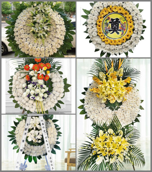 四川成都彭州市磁峰镇滴水村花圈速递